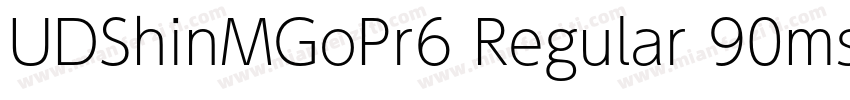 UDShinMGoPr6 Regular 90ms RKSJ H字体转换